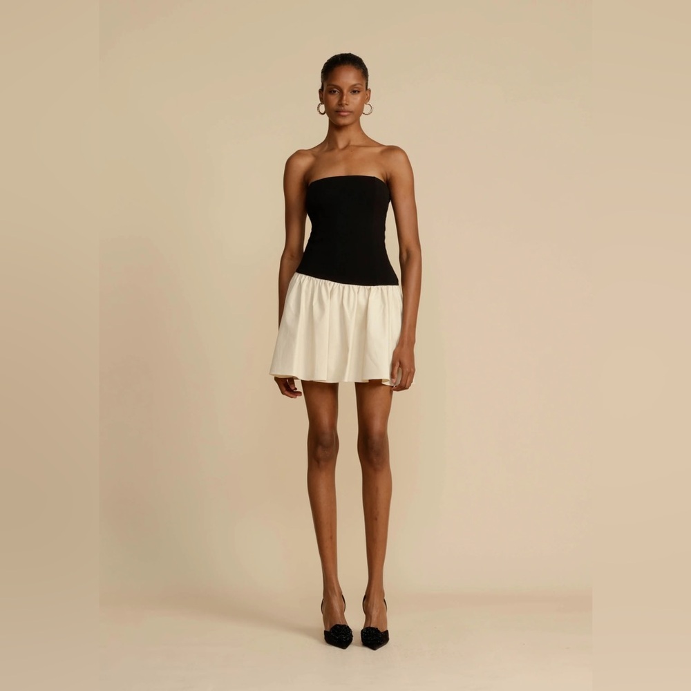 Arcina Ori Celine Dress Black & Cream - Picture 2 of 10